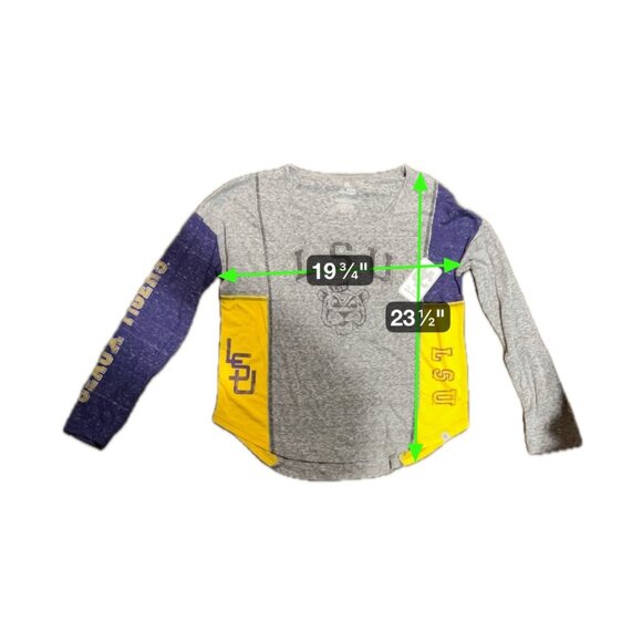 LSU Tigers Women’s Colosseum Color Blocked Tee NCAA M Team Colors NEW - Picture 10 of 10